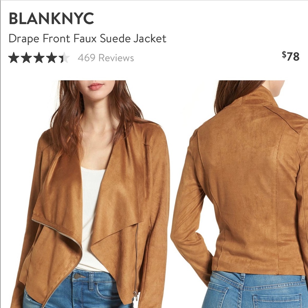 Blank nyc front draped jacket xs
